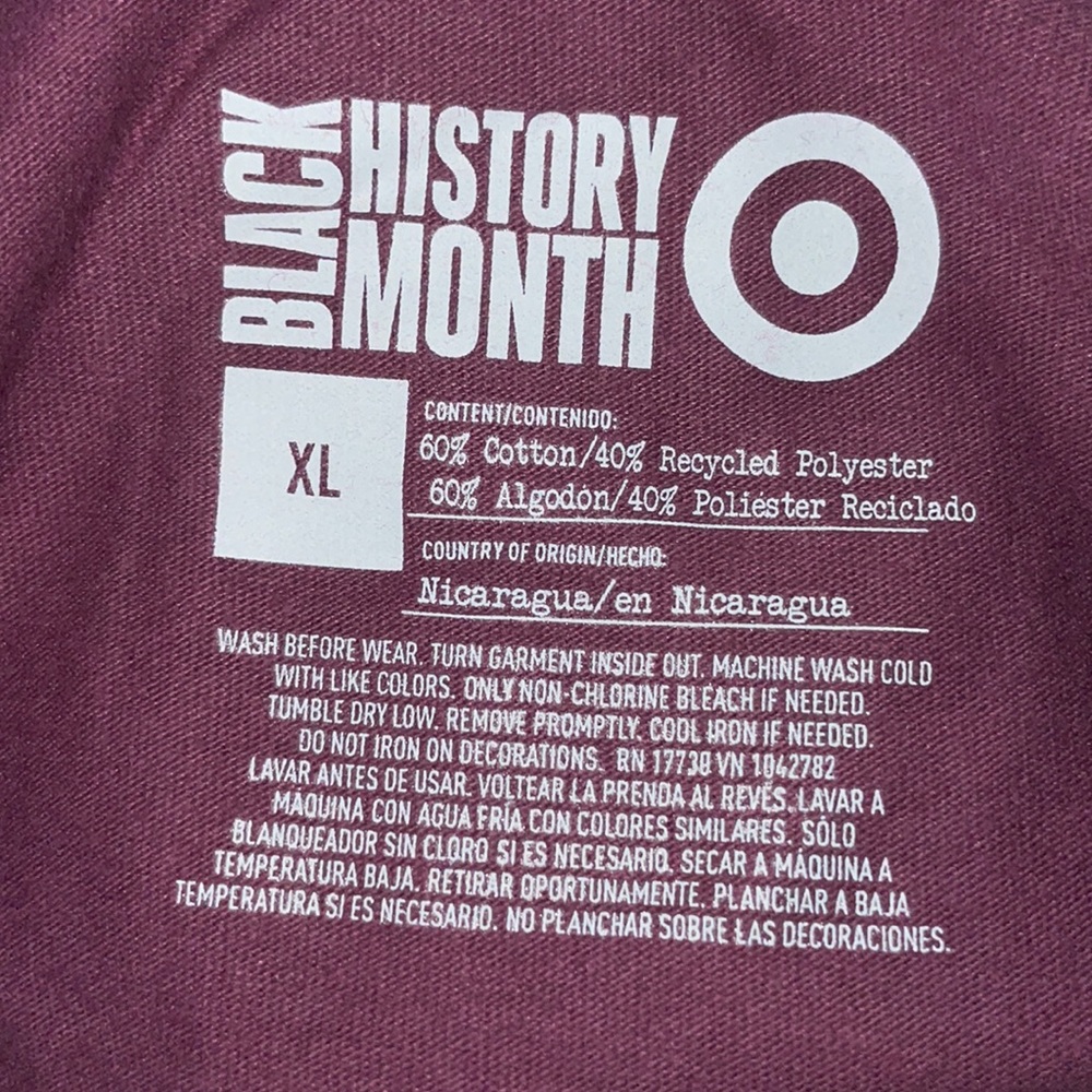 BLACK HISTORY MONTH TSHIRT X TARGET KIDS GRAPHIC TEES TSHIRT UNISEX SIZE X-LARGE - Picture 6 of 6